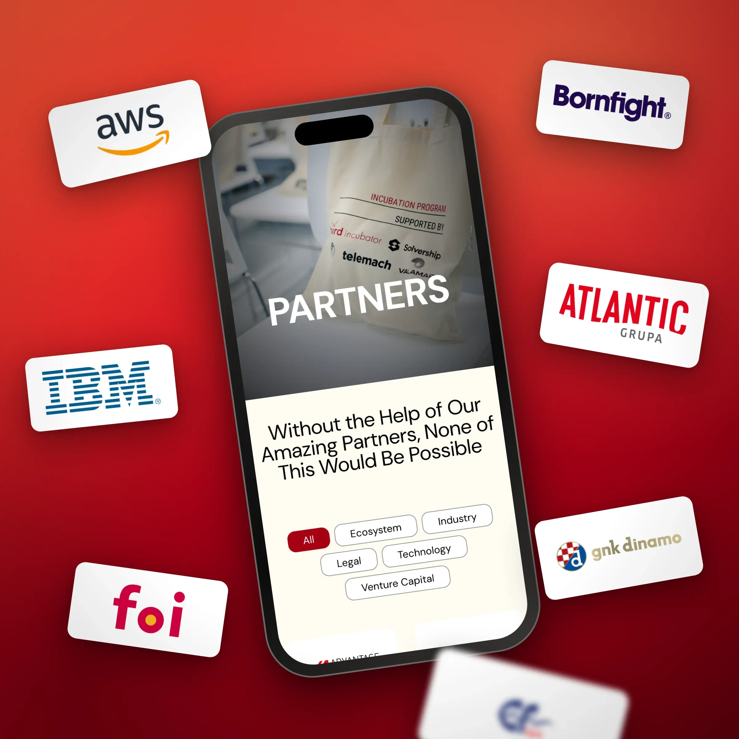 BIRD Incubator – partneri na mobitelu s logotipima