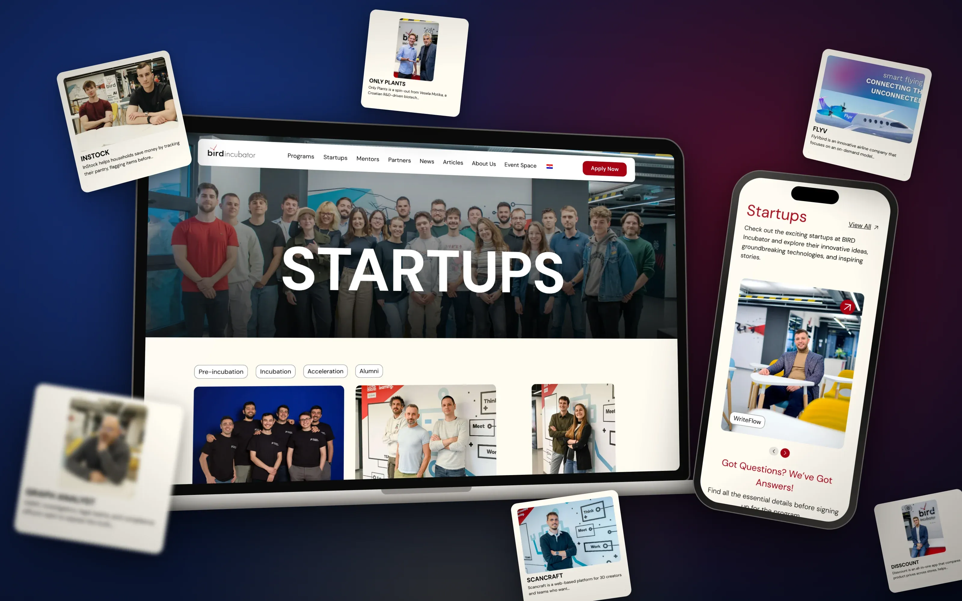 BIRD Incubator – startupi na laptopu i mobitelu