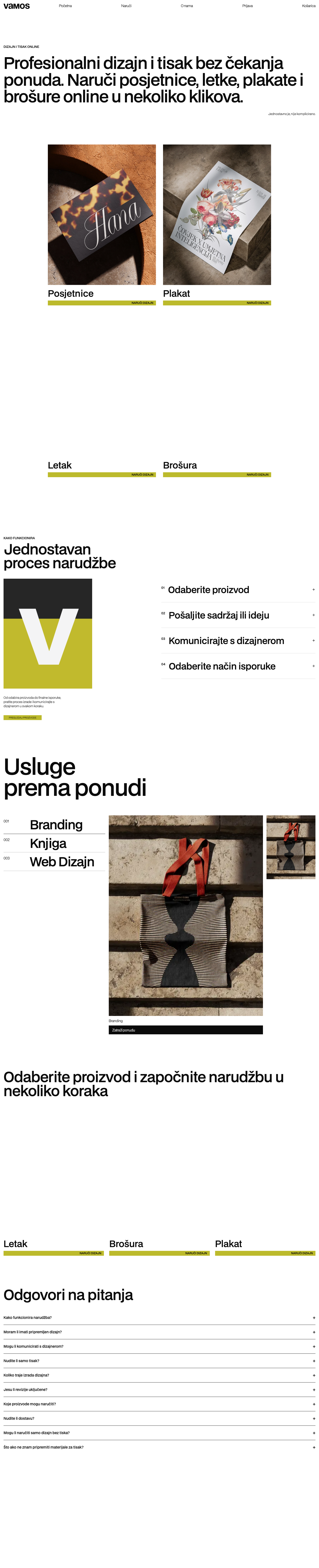 Naslovnica vamos.com.hr, cijela stranica